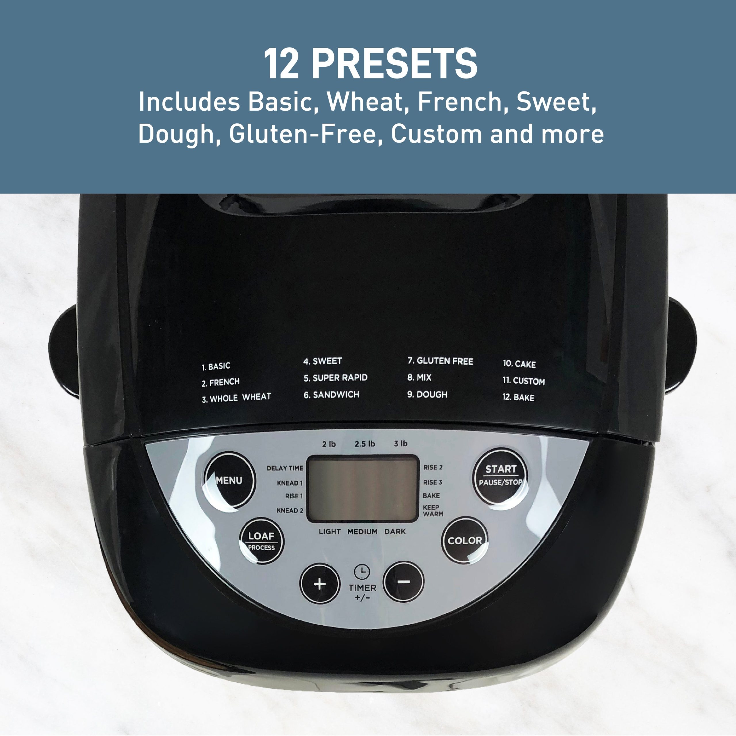 West Bend Hi-Rise Bread Maker with 12 Preset Digital Controls - Image 3