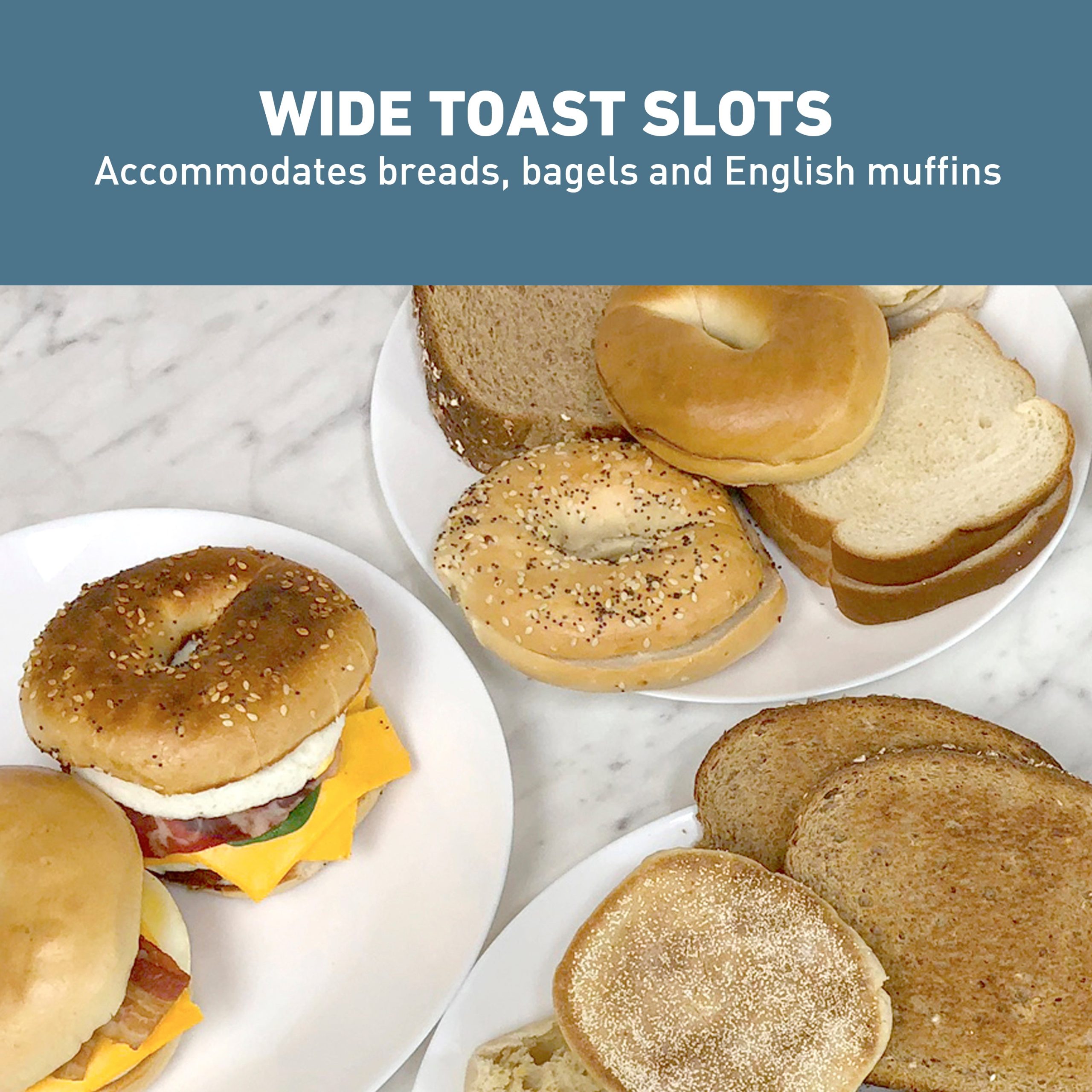 West Bend Multifunctional Breakfast Station 2-Slice Toaster with Egg Cooker and Meat Warmer - Image 4