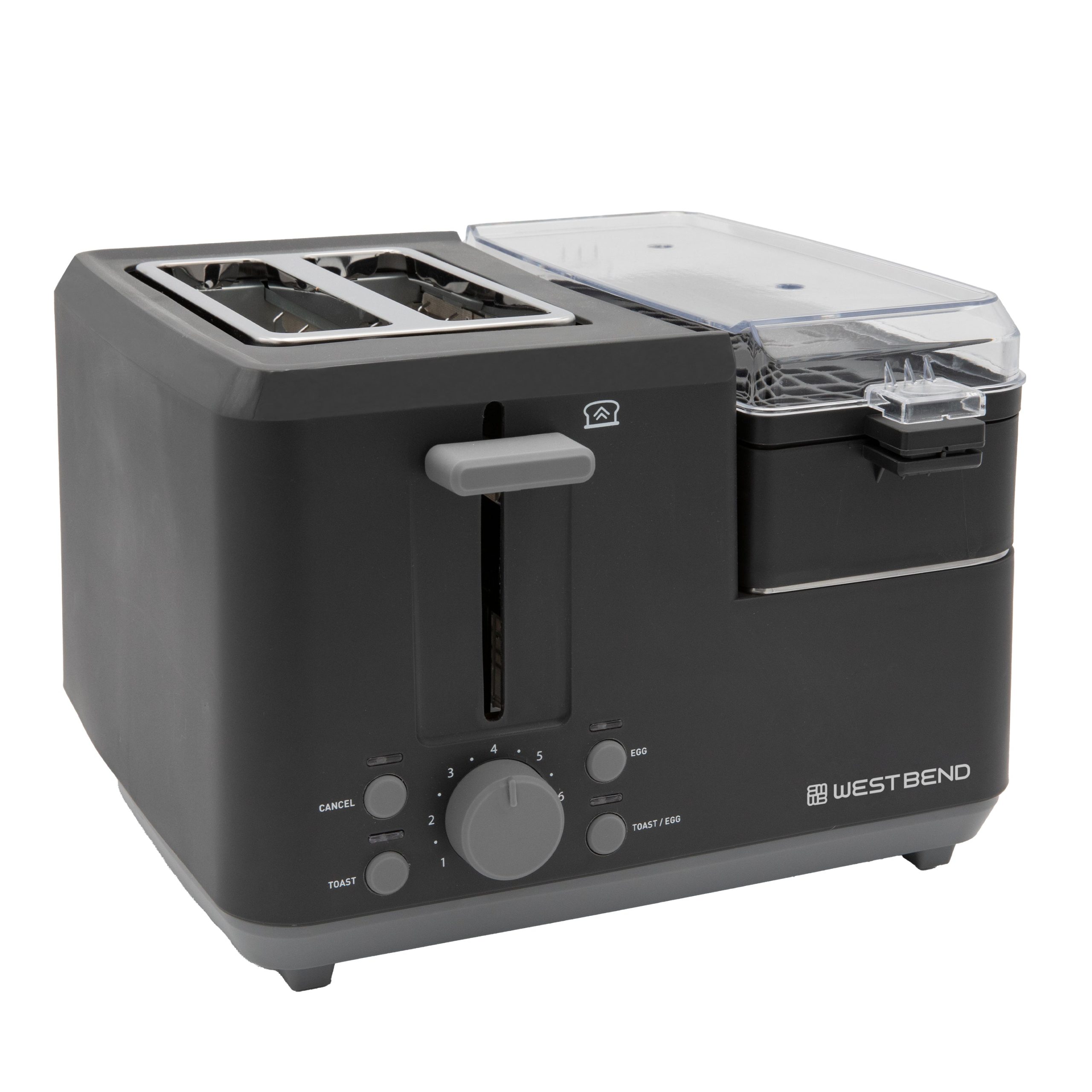 West Bend Multifunctional Breakfast Station 2-Slice Toaster with Egg Cooker and Meat Warmer