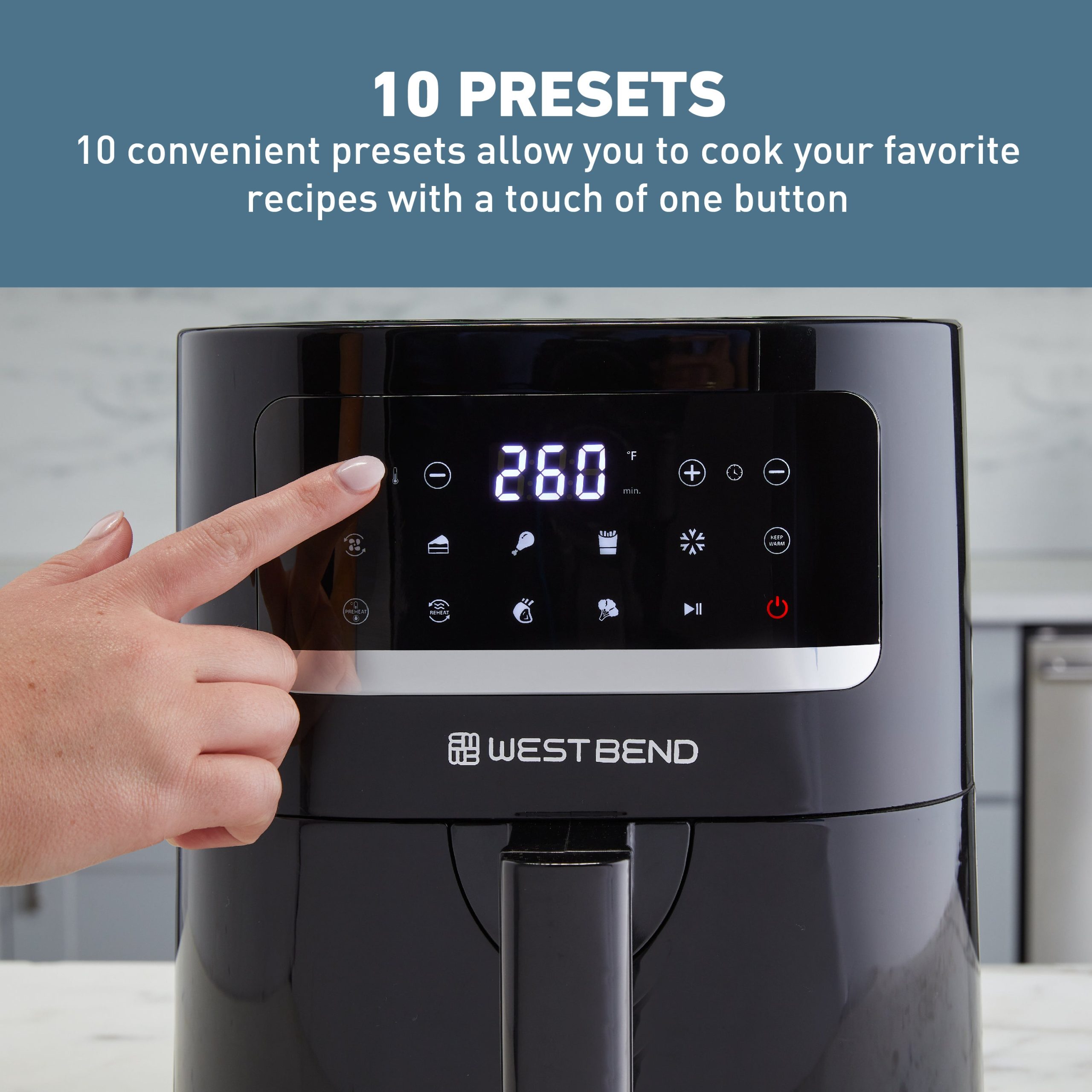 West Bend 5 Qt. Air Fryer with 10 Presets - Image 5