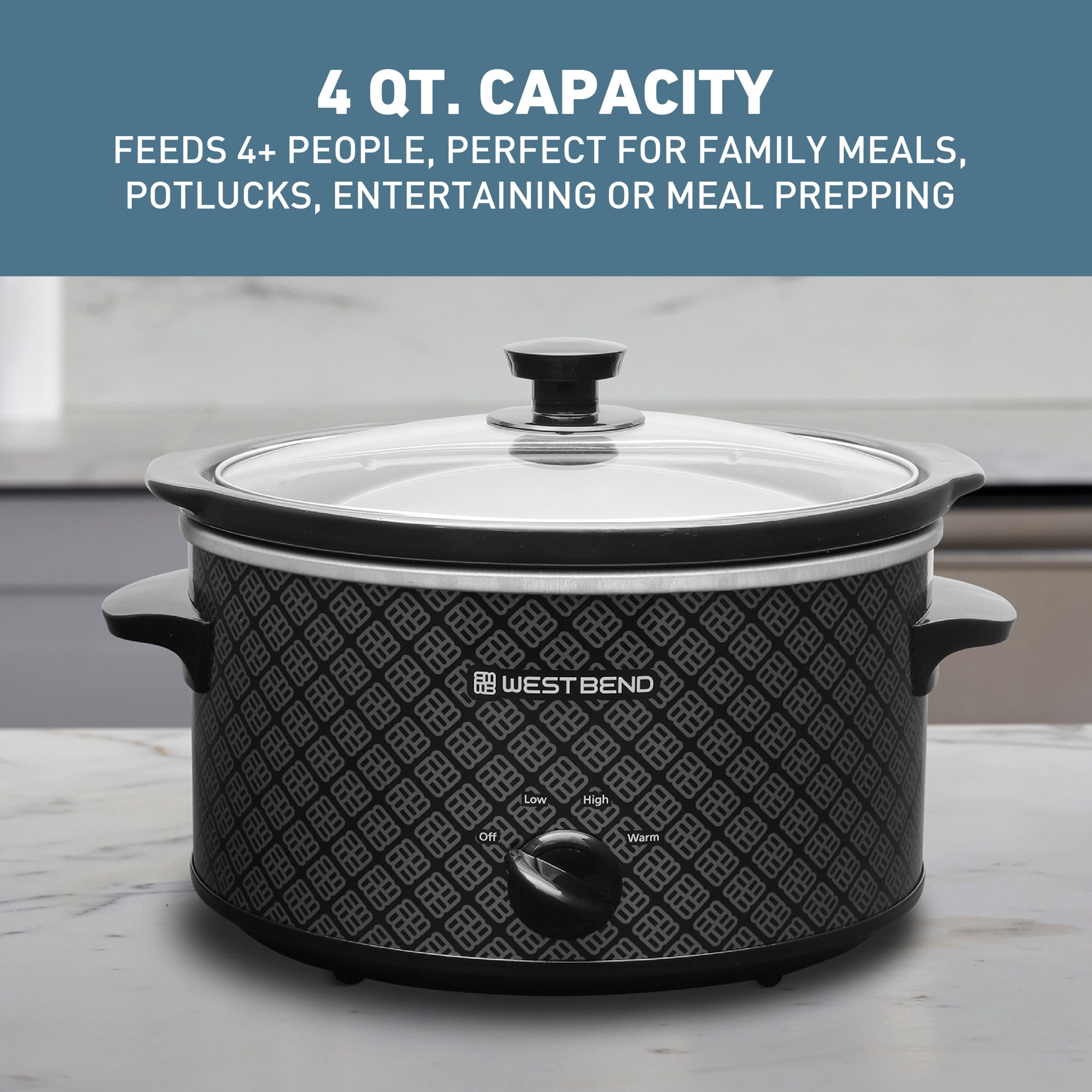 West Bend Pattern Slow Cooker - Image 2