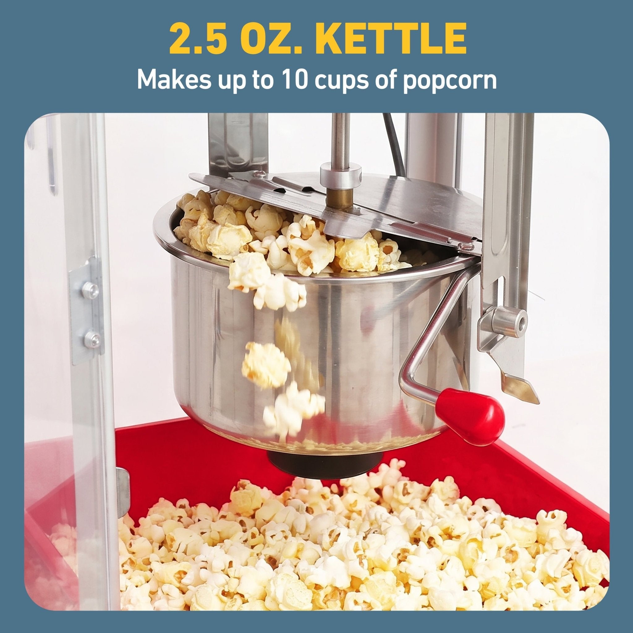 West Bend Popcorn Cart with 2.5 oz Kettle - Image 4
