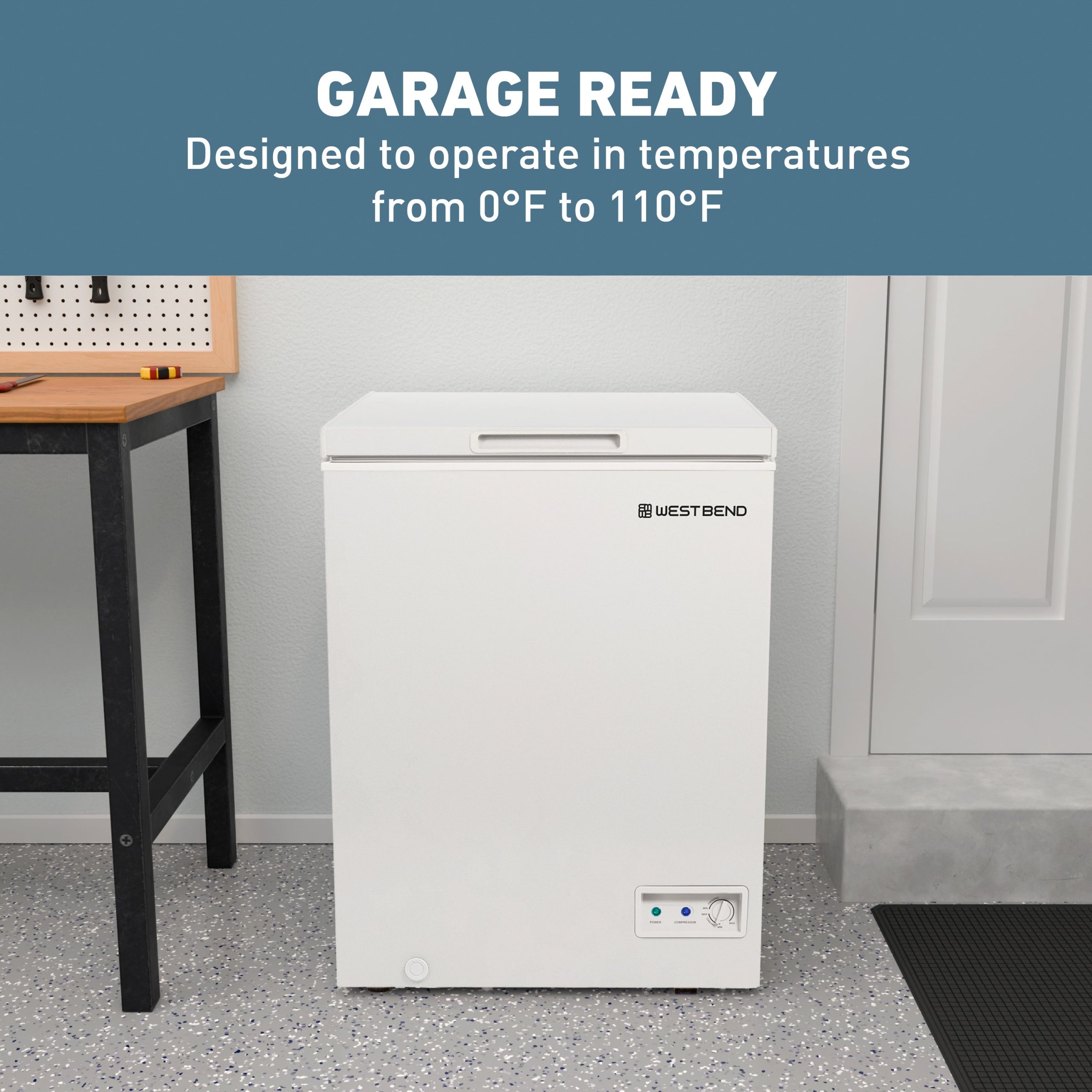 West Bend Garage Ready Chest Freezer, 5.0 cu. ft. - Image 5
